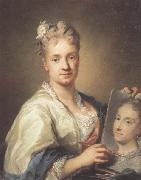 Rosalba carriera Self-portrait with a Portrait of Her Sister Germany oil painting artist